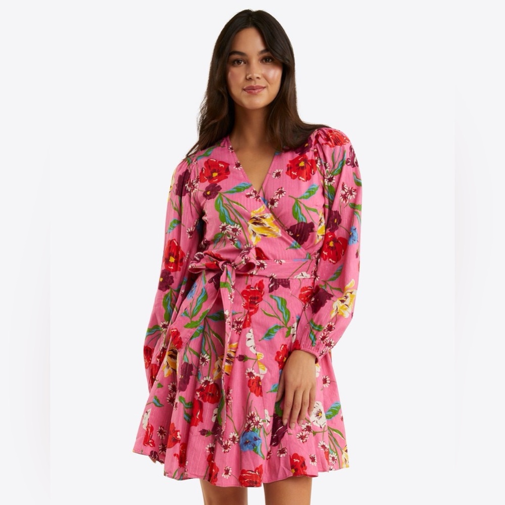 Draper James Jordan Long-Sleeve Wrap Dress